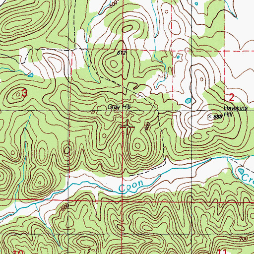 Topographic Map of W T Gray Mine, AR