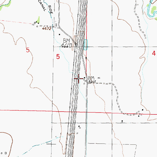Topographic Map of 06N09W05DADD01 Well, MT