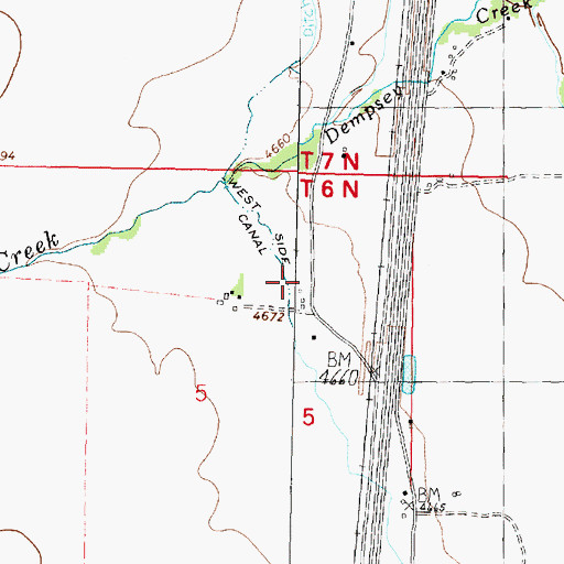 Topographic Map of 06N09W05ACAA01 Well, MT