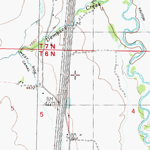 Topographic Map of 06N09W04BBCD01 Well, MT