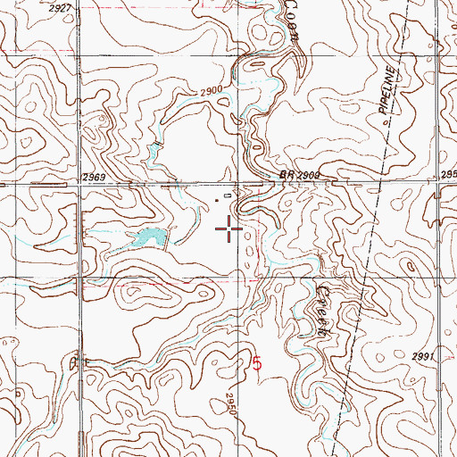 Topographic Map of 06N58E05BA__01 Well, MT