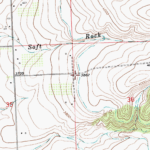 Topographic Map of 07N20W36BBCC01 Well, MT