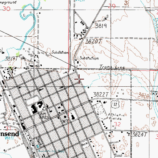 Topographic Map of 07N02E32BB__01 Well, MT