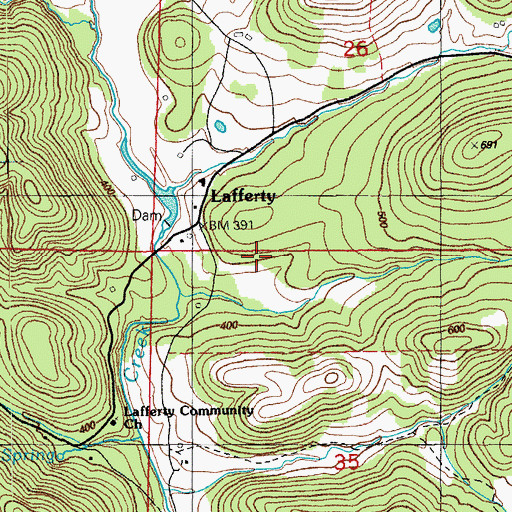 Topographic Map of Earl Collie Mine, AR