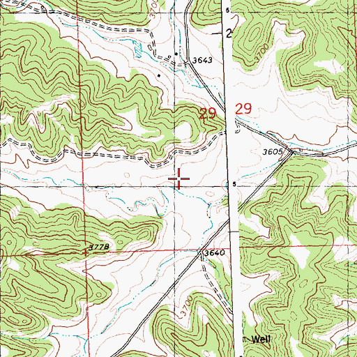 Topographic Map of 07N29E29BDBD01 Well, MT