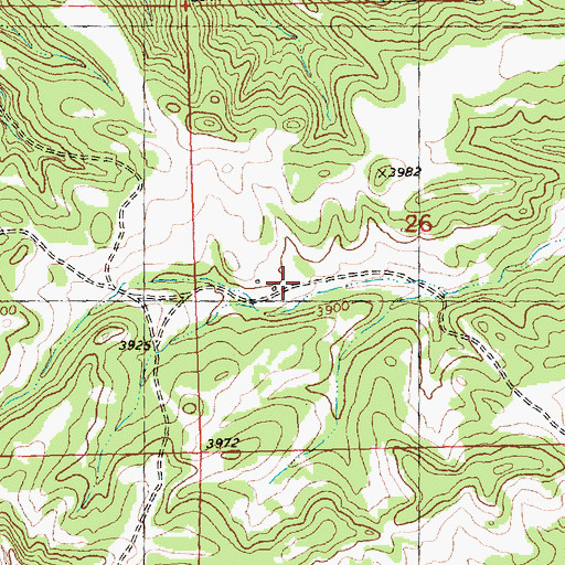 Topographic Map of 07N28E26CBDB01 Well, MT