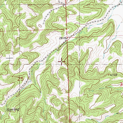 Topographic Map of 07N26E25ADA_01 Spring, MT