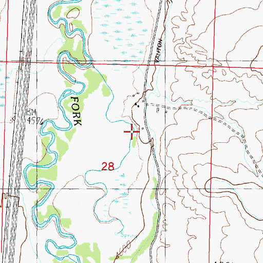 Topographic Map of 07N09W28ACAB01 Well, MT