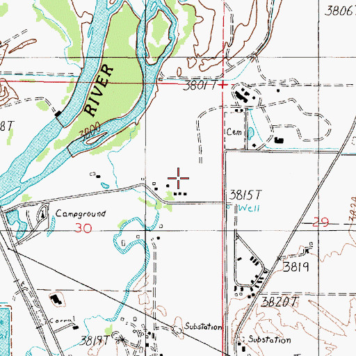 Topographic Map of 07N02E30AD__01 Well, MT