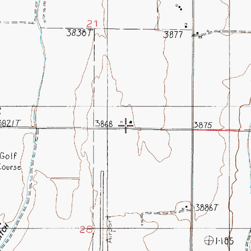 Topographic Map of 07N02E21DCDD01 Well, MT