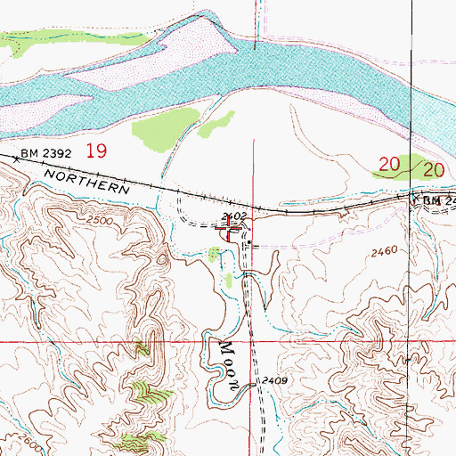 Topographic Map of 07N46E19DADA01 Well, MT