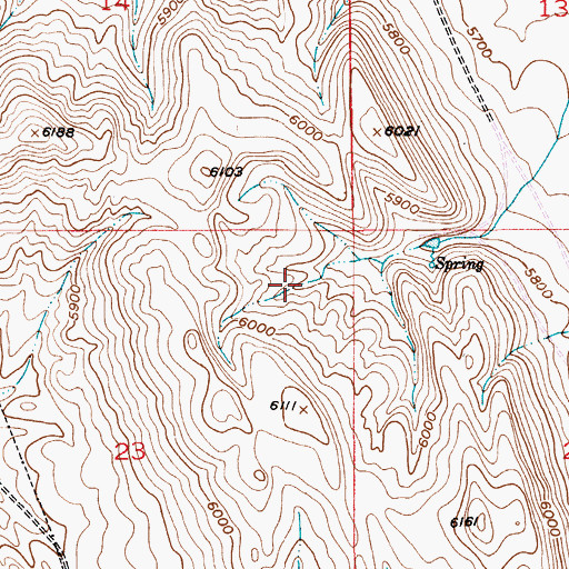 Topographic Map of 07N08E23AA__01 Well, MT
