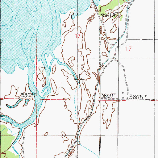 Topographic Map of 07N02E17CD__02 Well, MT