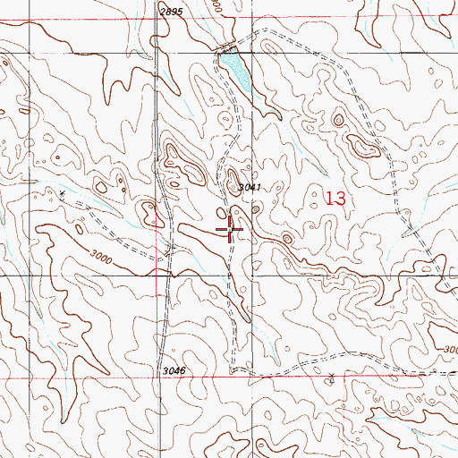 Topographic Map of 07N57E13CC__01 Well, MT