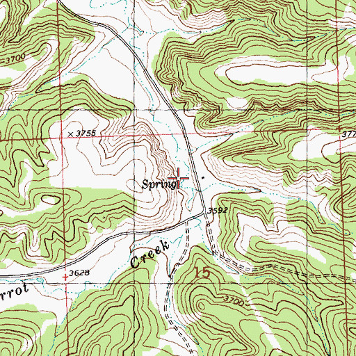 Topographic Map of 07N27E15ABCB02 Well, MT
