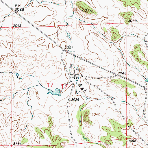 Topographic Map of 07N50E17ACCD01 Well, MT