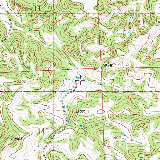 Topographic Map of 07N28E14AAB_01 Spring, MT