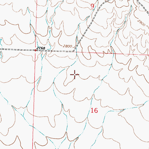 Topographic Map of 07N38E13AADC01 Well, MT