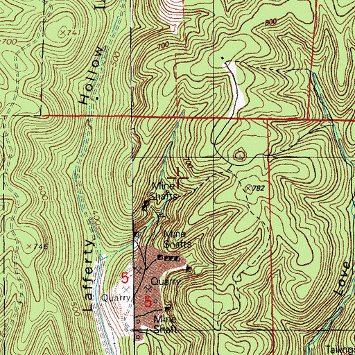 Topographic Map of Williamson-Gulley Prospect, AR