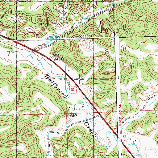 Topographic Map of 07N26E08CBD_01 Well, MT