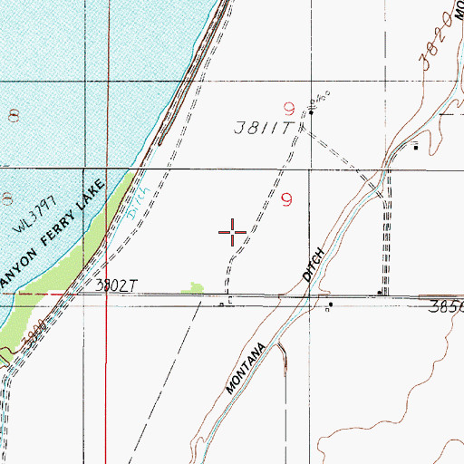 Topographic Map of 07N02E09CD__01 Well, MT