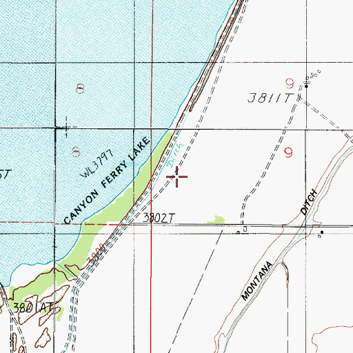 Topographic Map of 07N02E09CC__02 Well, MT