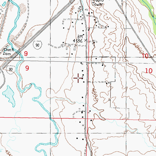 Topographic Map of 07N09W09DADA02 Well, MT