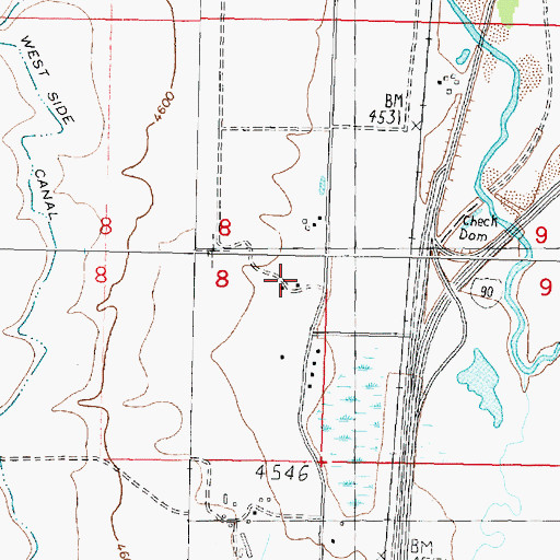 Topographic Map of 07N09W08DAAC02 Well, MT