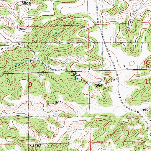 Topographic Map of 07N26E09ADDB01 Well, MT