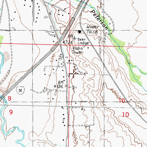 Topographic Map of 07N09W10BBCD03 Well, MT