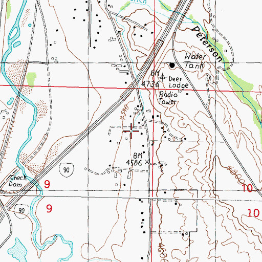 Topographic Map of 07N09W09AADA01 Well, MT