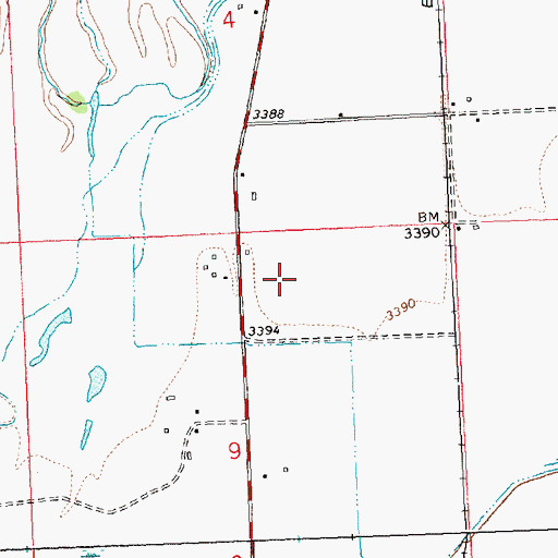 Topographic Map of 07N20W09AB__01 Well, MT