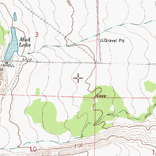 Topographic Map of 07N10W03DD__01 Well, MT