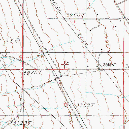 Topographic Map of 07N01E03CDDD02 Well, MT