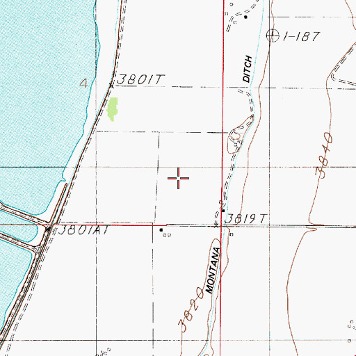 Topographic Map of 07N02E04DD__01 Well, MT