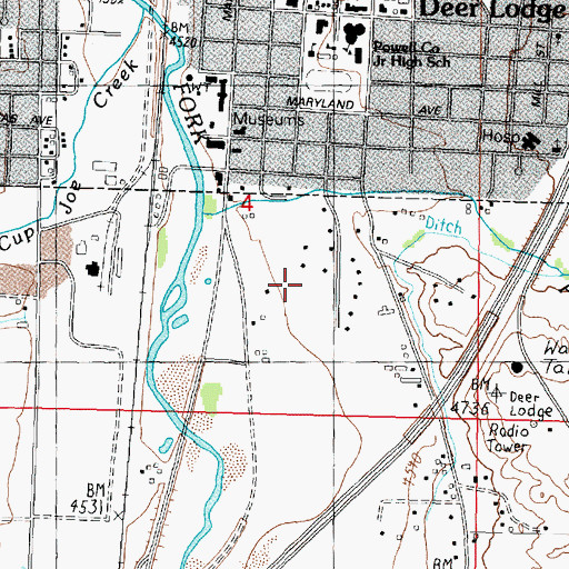 Topographic Map of 07N09W04DBCA02 Well, MT