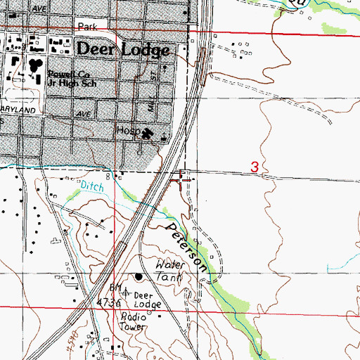 Topographic Map of 07N09W03CABB01 Well, MT