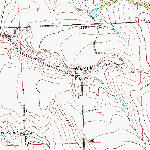 Topographic Map of 07N20W02BDDA01 Well, MT