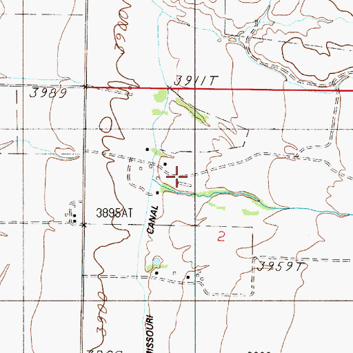 Topographic Map of 07N02E02BD__01 Well, MT
