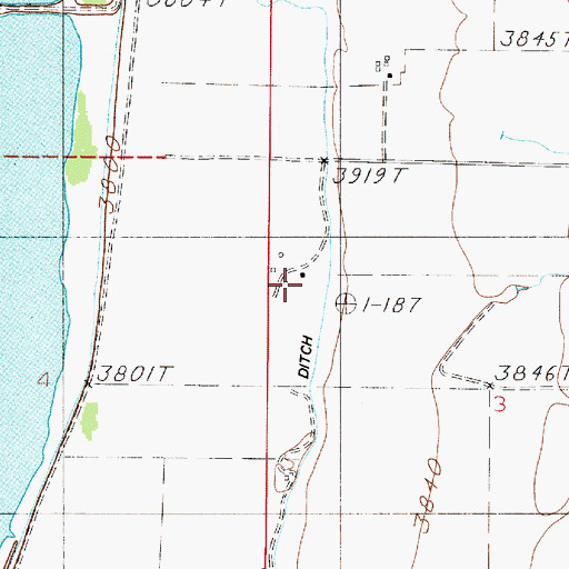 Topographic Map of 07N02E03BCBA01 Well, MT