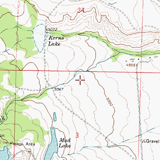 Topographic Map of 07N10W03ABBD01 Well, MT