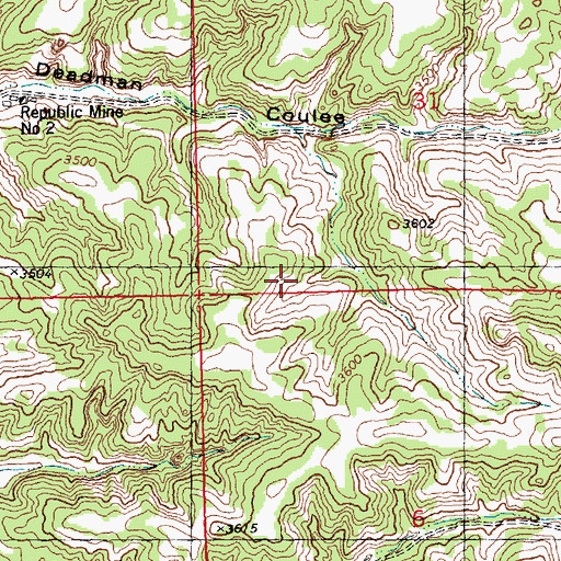Topographic Map of 08N26E31CC__01 Well, MT