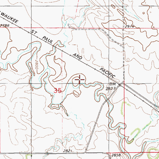 Topographic Map of 08N58E35DB__01 Well, MT