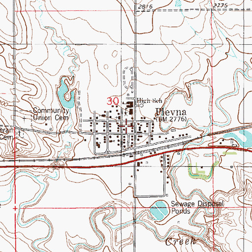 Topographic Map of 08N58E30DBBD01 Well, MT