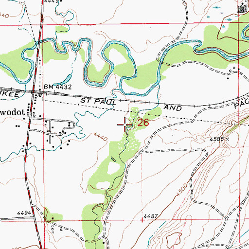 Topographic Map of 08N13E26____01 Well, MT