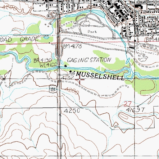Topographic Map of 08N15E27B___01 Well, MT