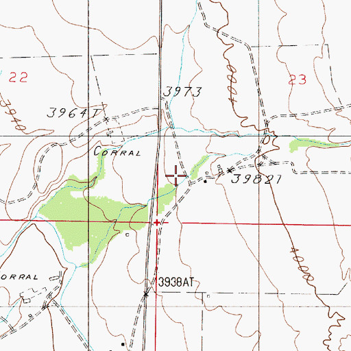 Topographic Map of 08N02E23CC__03 Well, MT