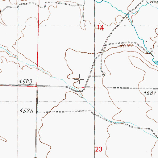 Topographic Map of 08N09W14CD__01 Well, MT