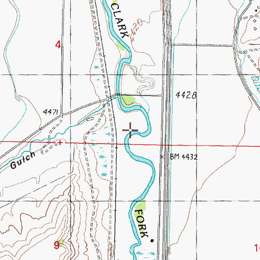 Topographic Map of 08N09W04DD__01 Well, MT