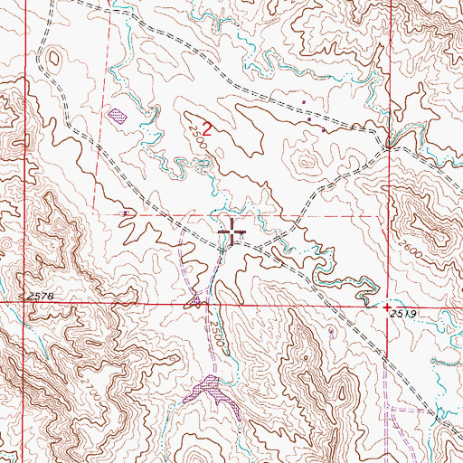 Topographic Map of 08N48E02DCBA01 Well, MT
